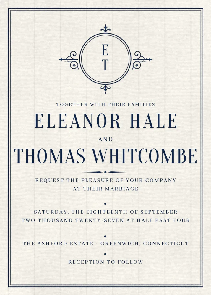 Ashford Wedding Suite template preview