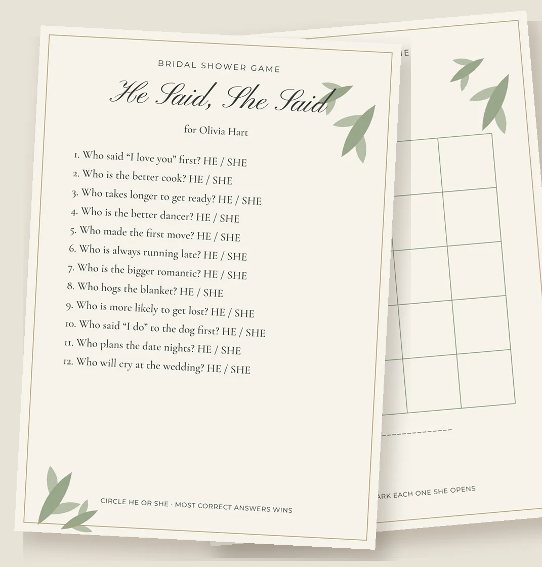 Bridal Shower Games Bundle preview